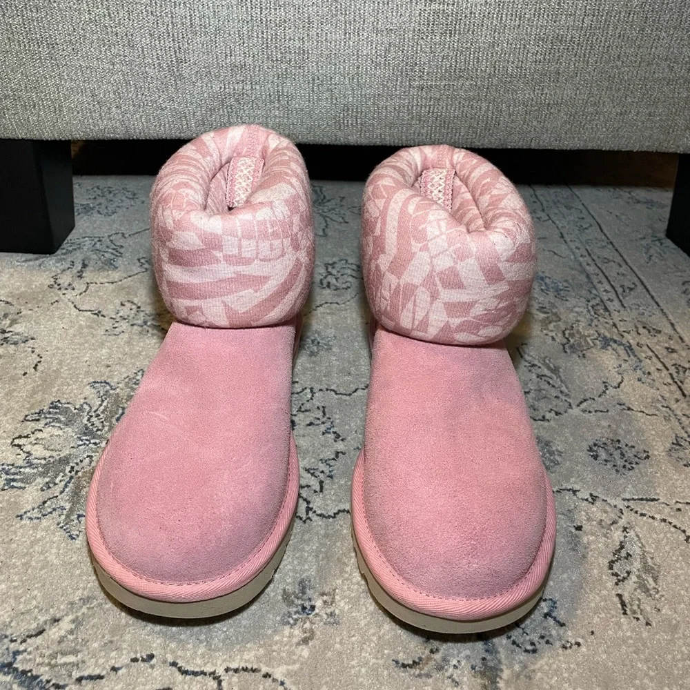 UGG Classic Mini Jersey Stripe Blush Boots